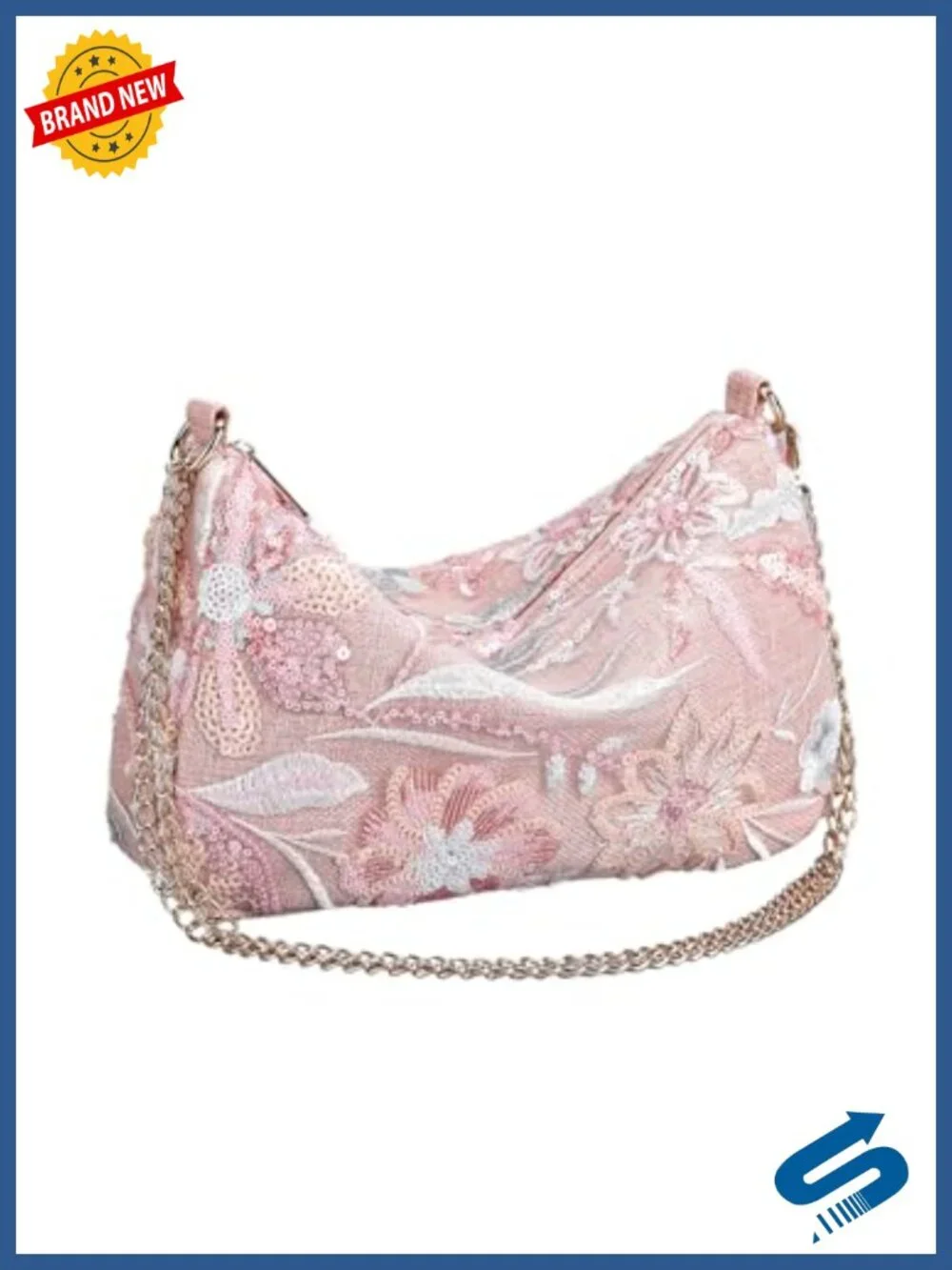 Beaded Clutch Purse Floral Embroidery Evening Handbag Wedding Guest Mini